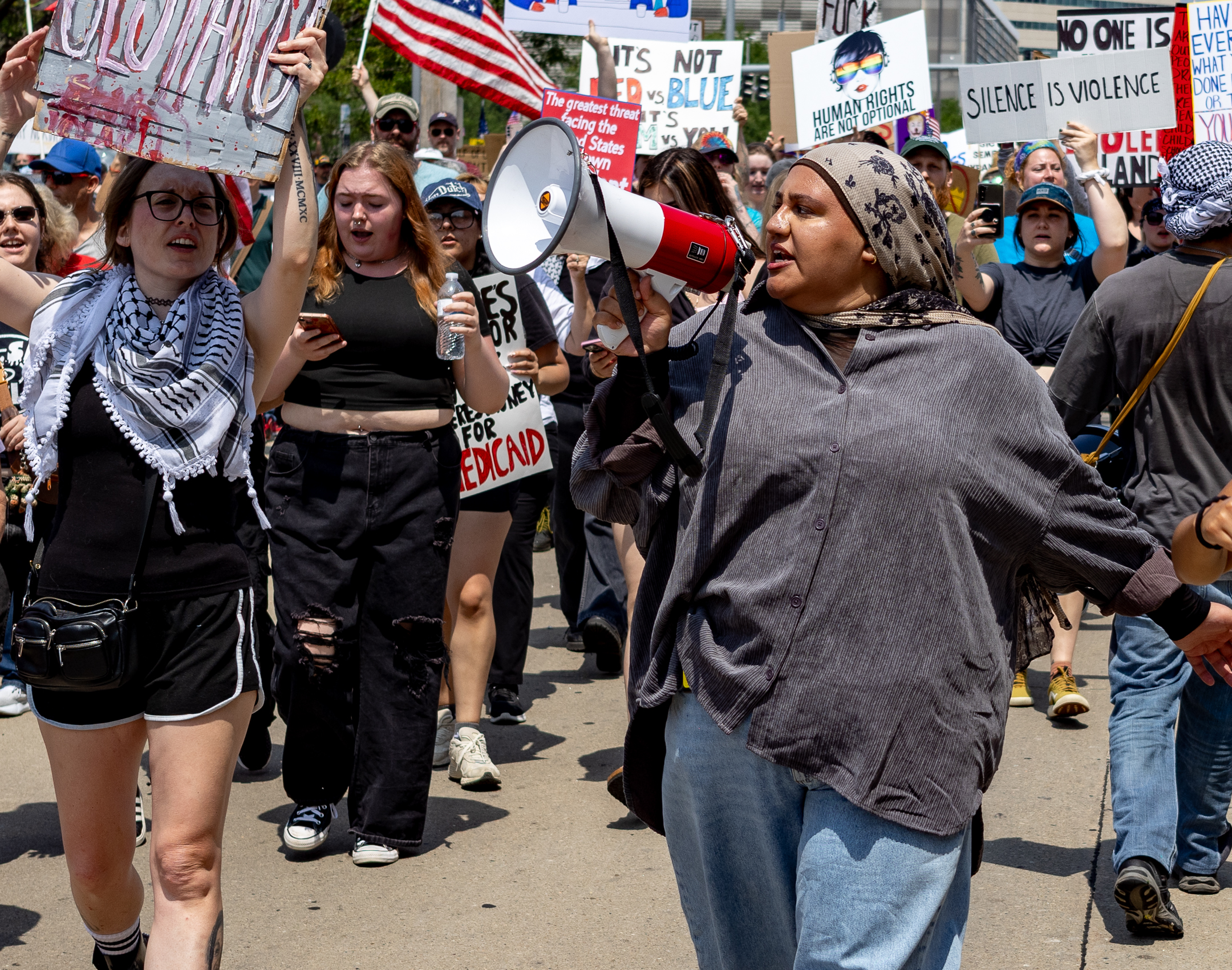 No Kings Protest, Cedar Rapids, Iowa