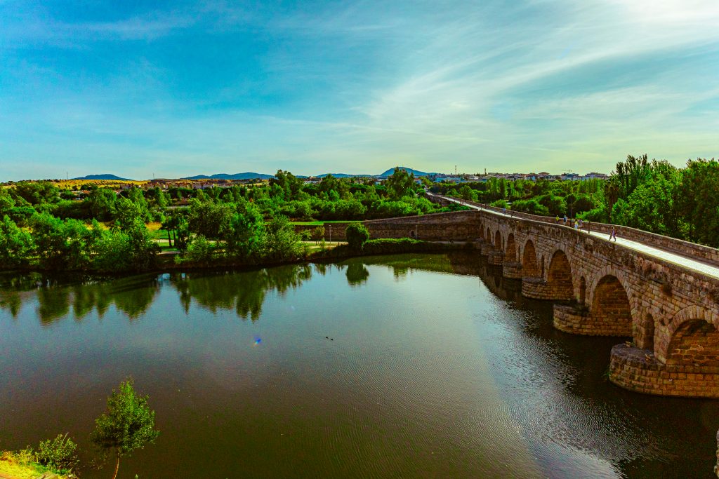 Another view of the ancient Roman bridge.