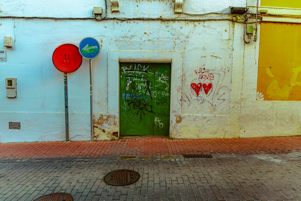 A green door somewhere in Mérida, Spain.