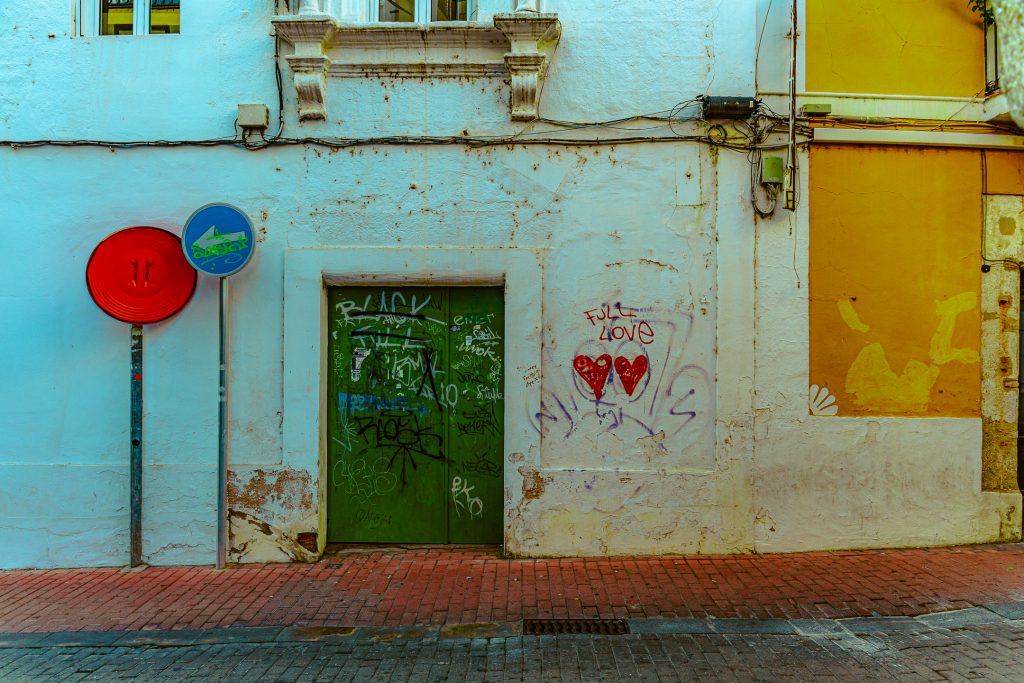 A green door somewhere in Mérida, Spain.